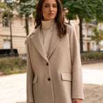 Veste blazer laine beige